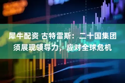 犀牛配资 古特雷斯：二十国集团须展现领导力，应对全球危机